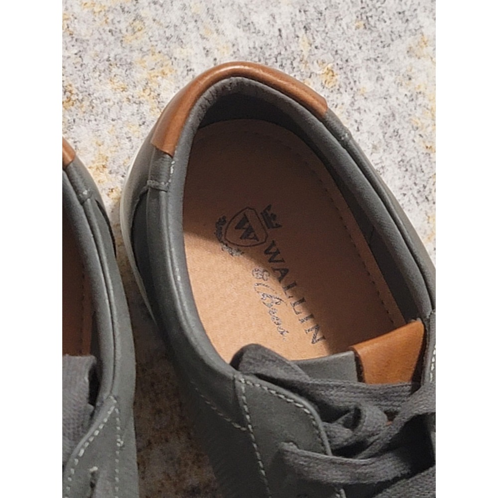 Wallin & Bros Men's Grey Leather Low Top Sneakers‎ Size 11.5 - Picture 8 of 8